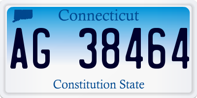 CT license plate AG38464