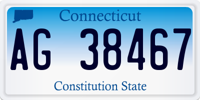 CT license plate AG38467