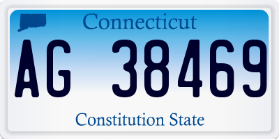 CT license plate AG38469