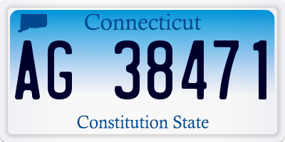 CT license plate AG38471