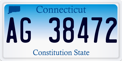 CT license plate AG38472