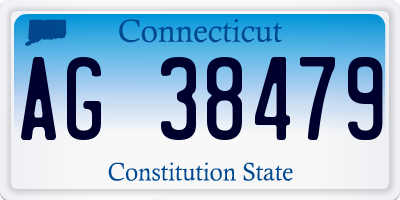 CT license plate AG38479