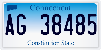 CT license plate AG38485