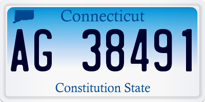 CT license plate AG38491