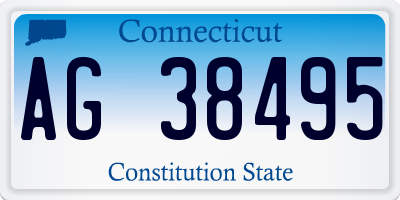 CT license plate AG38495