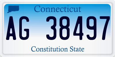 CT license plate AG38497