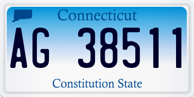 CT license plate AG38511