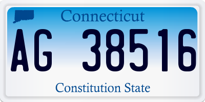 CT license plate AG38516