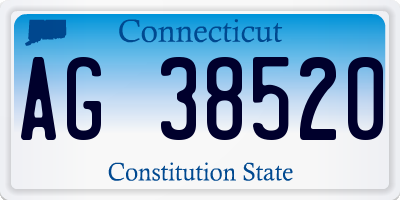 CT license plate AG38520