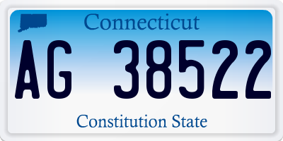 CT license plate AG38522