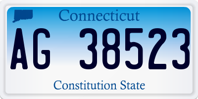 CT license plate AG38523