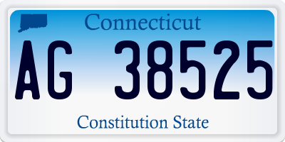 CT license plate AG38525