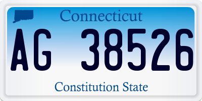 CT license plate AG38526