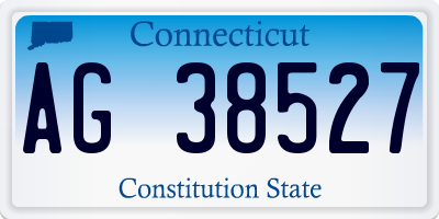 CT license plate AG38527