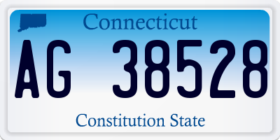 CT license plate AG38528