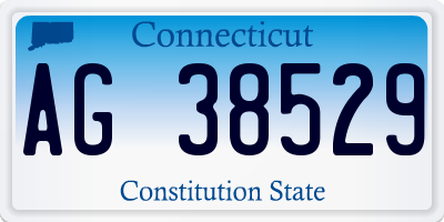 CT license plate AG38529