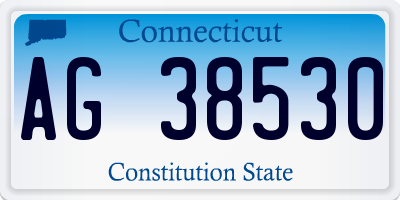 CT license plate AG38530