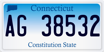 CT license plate AG38532