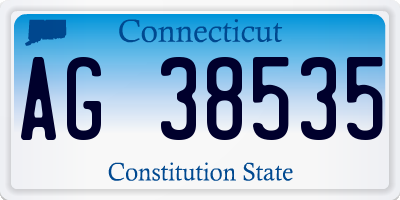 CT license plate AG38535