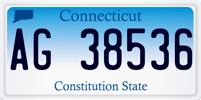 CT license plate AG38536