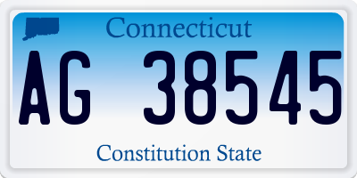 CT license plate AG38545