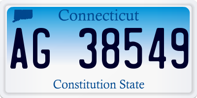 CT license plate AG38549