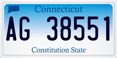 CT license plate AG38551