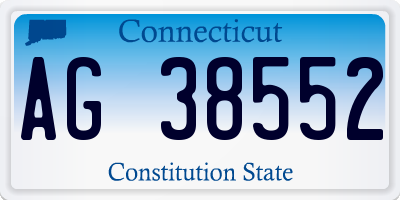 CT license plate AG38552