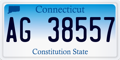 CT license plate AG38557