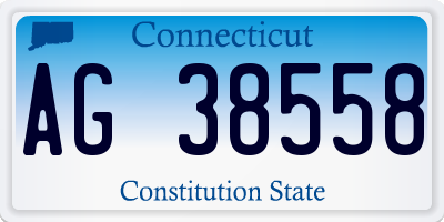 CT license plate AG38558