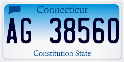 CT license plate AG38560