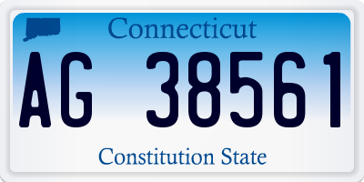 CT license plate AG38561