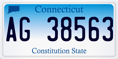 CT license plate AG38563