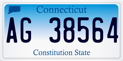 CT license plate AG38564