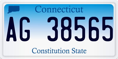 CT license plate AG38565