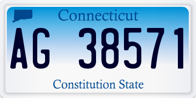 CT license plate AG38571