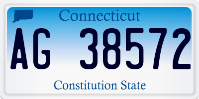 CT license plate AG38572