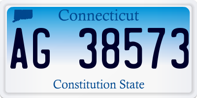 CT license plate AG38573