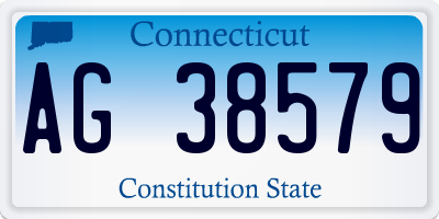 CT license plate AG38579