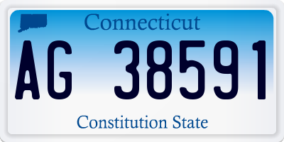 CT license plate AG38591