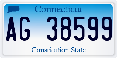 CT license plate AG38599