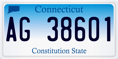 CT license plate AG38601