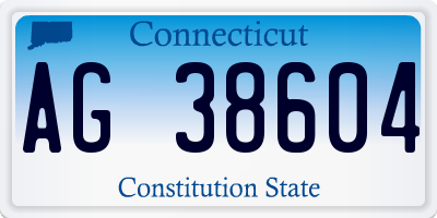 CT license plate AG38604