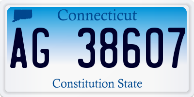 CT license plate AG38607