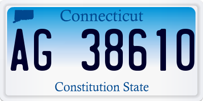 CT license plate AG38610