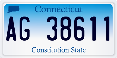 CT license plate AG38611