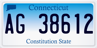 CT license plate AG38612