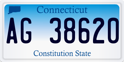 CT license plate AG38620