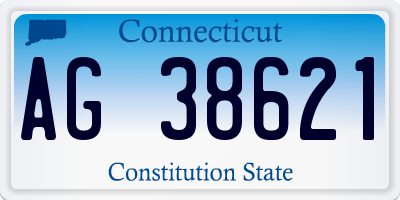 CT license plate AG38621