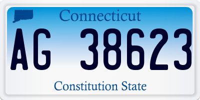 CT license plate AG38623